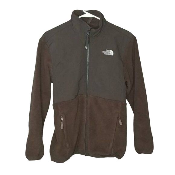 The North Face Polartec Brown Fleece Zip Front Jacket Kids Girls XL - Picture 1 of 8